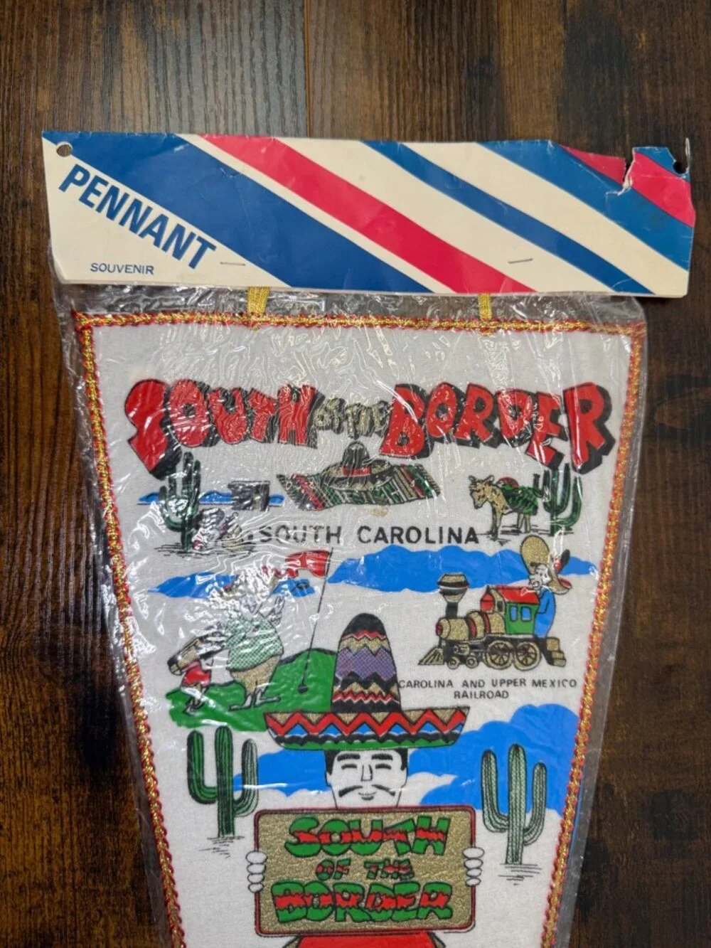 Vintage South Of The Border Pennant South Carolina With Original Packaging - Picture 2 of 8